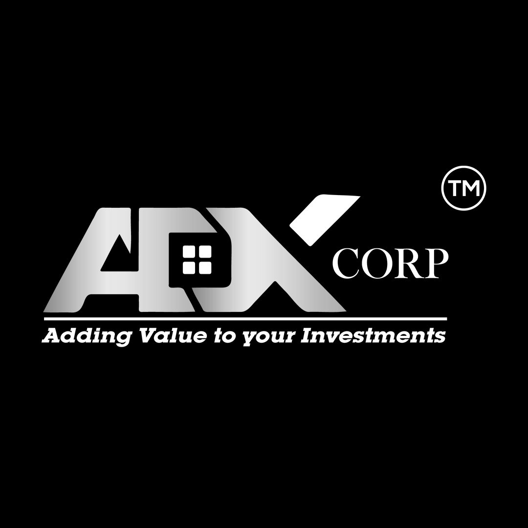 ADX Corp logo featuring a stylized blue and gray design with bold lettering.