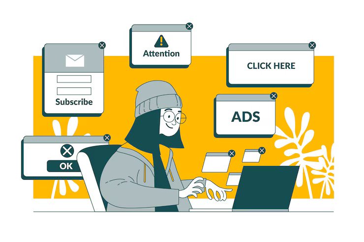 Digital Ads Interaction Illustration