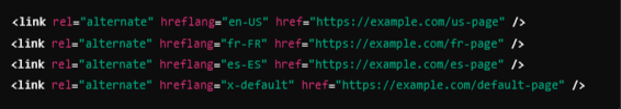 Hreflang Tag Code Example for SEO